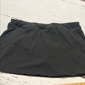 Black and White Polka Dot Swim Skirt